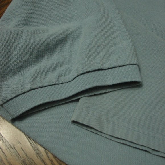 Mens Blue Polo Golf Logo'd Shirt XL Cotton Pole Dancer Collared 1/4 button front - Picture 4 of 15